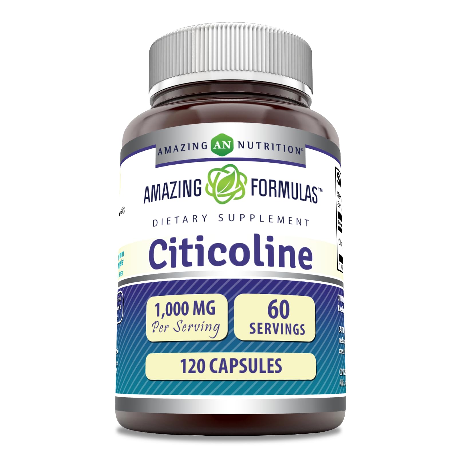 Amazing Nutrition Citicoline 1000 Mg supplement bottle front view