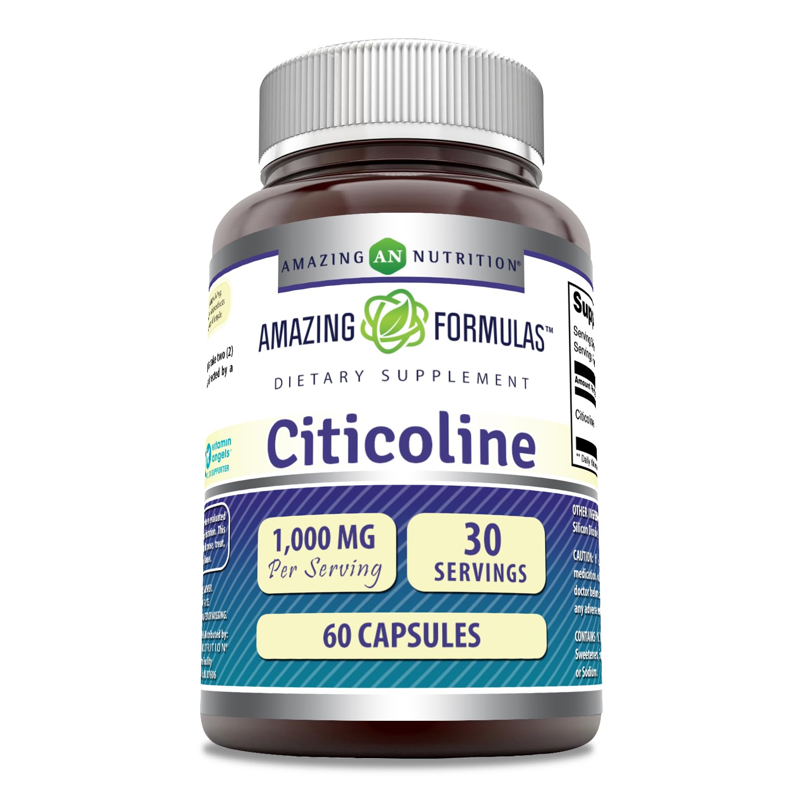 Amazing Nutrition Citicoline 1000 Mg Supplement front view