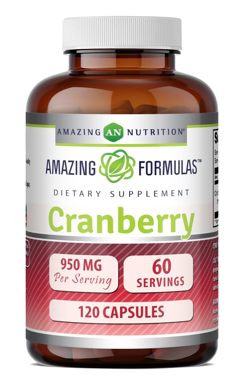 Amazing Nutrition Cranberry Extract Supplement 950mg front view