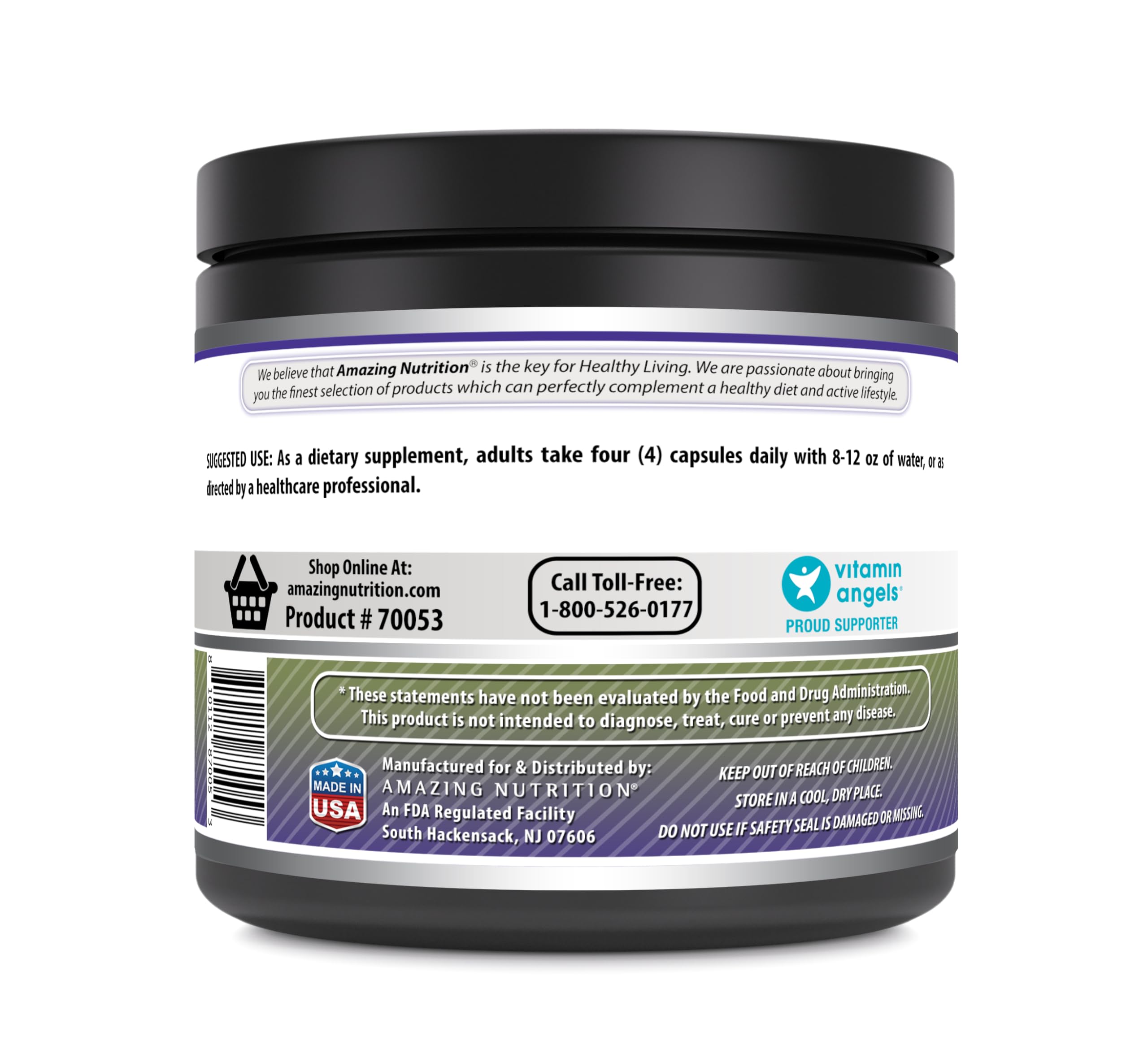 Amazing Nutrition Creatine Monohydrate 3000 mg capsules close-up