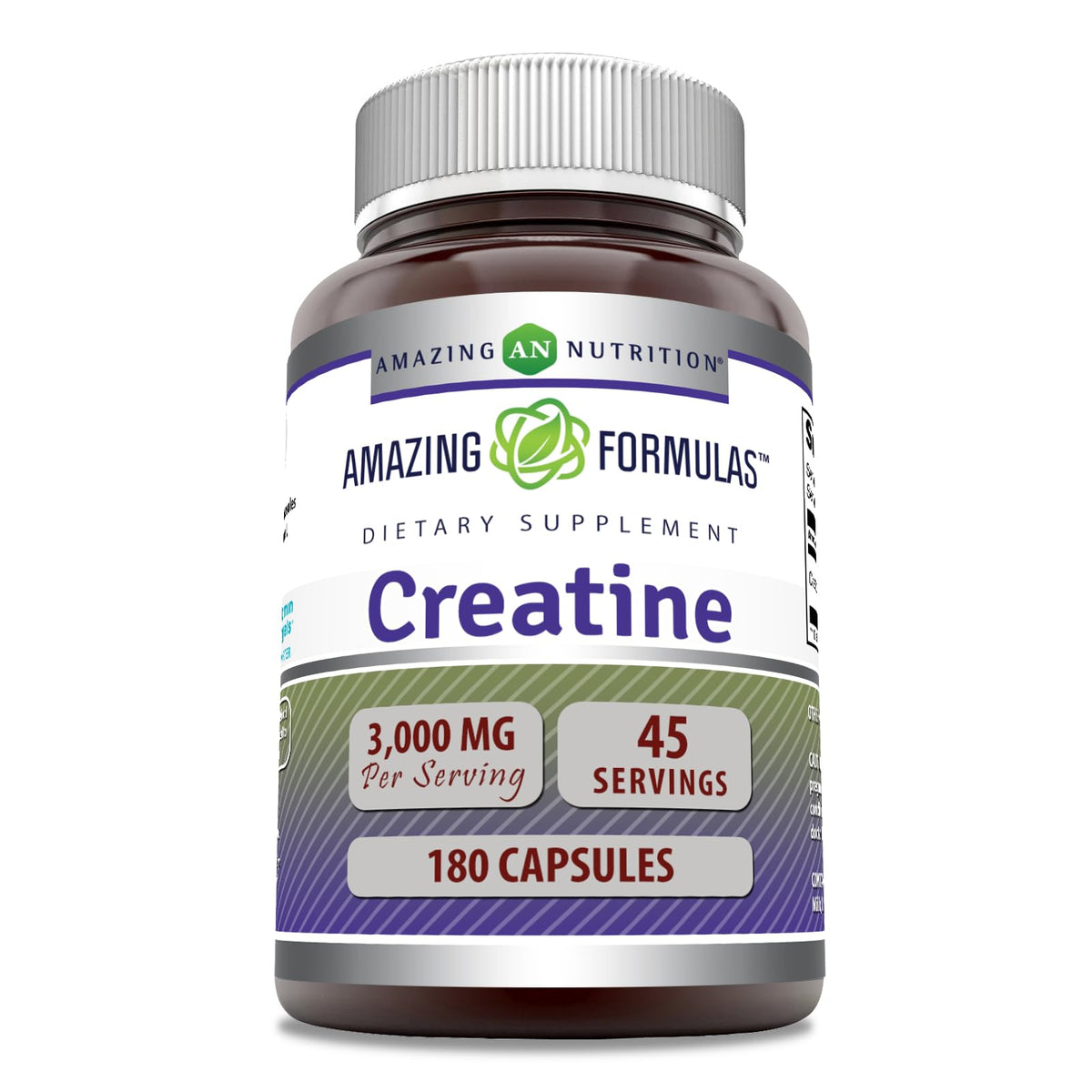 Amazing Nutrition Creatine Monohydrate 3000 mg capsules front view