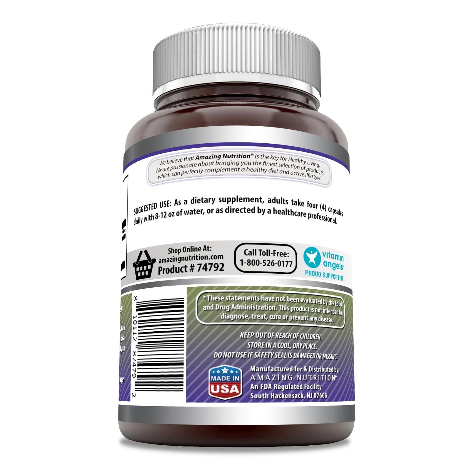 Amazing Nutrition Creatine Monohydrate 3000 mg capsules packaging