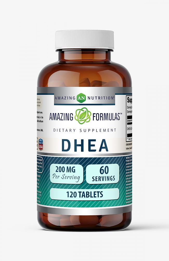 Amazing Nutrition DHEA 200mg Tablets front view