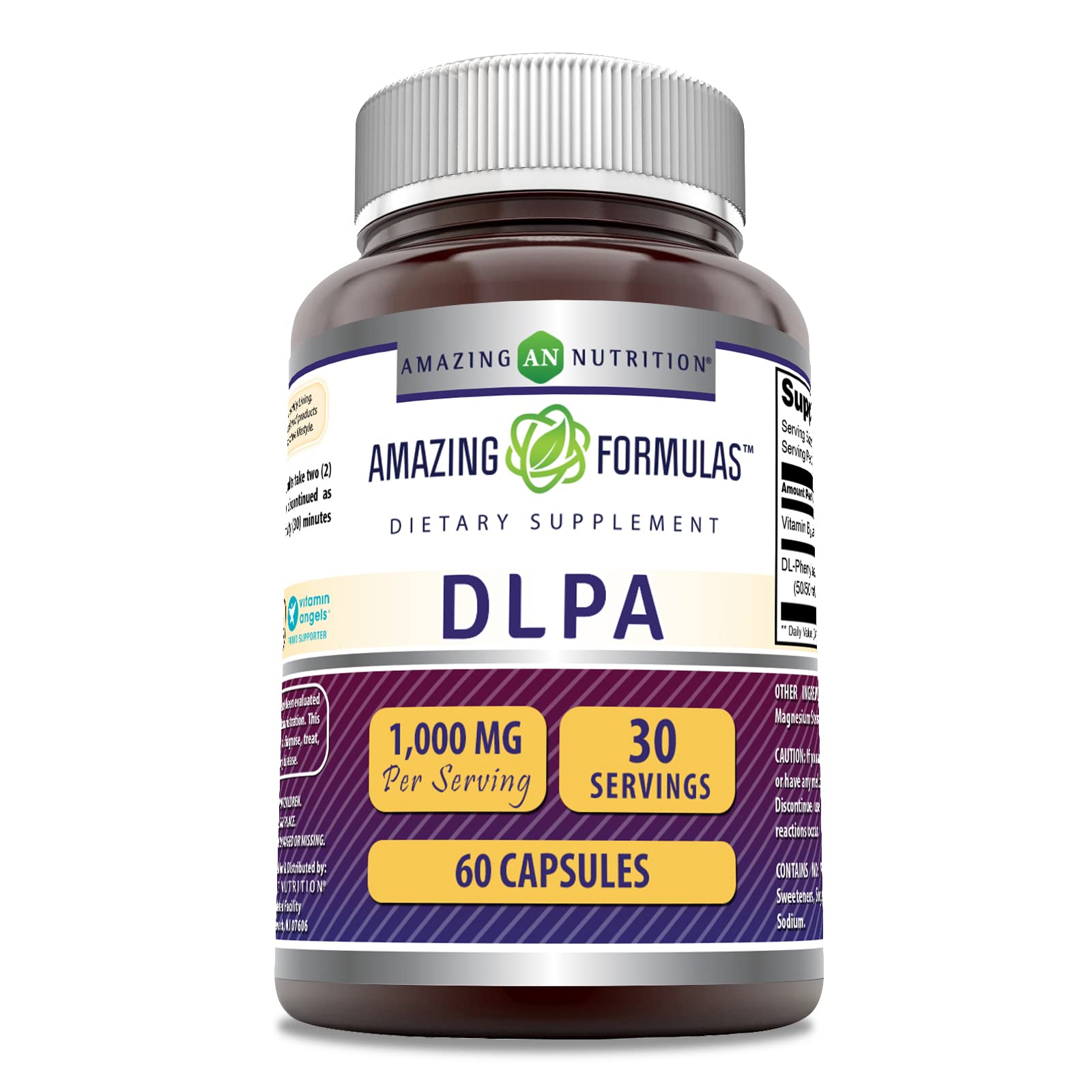 Amazing Nutrition DL-Phenylalanine 1000mg supplement bottle front view
