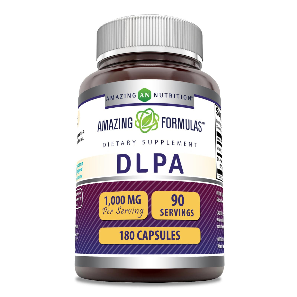 Amazing Nutrition DLPA 1000 Mg Supplement bottle front view