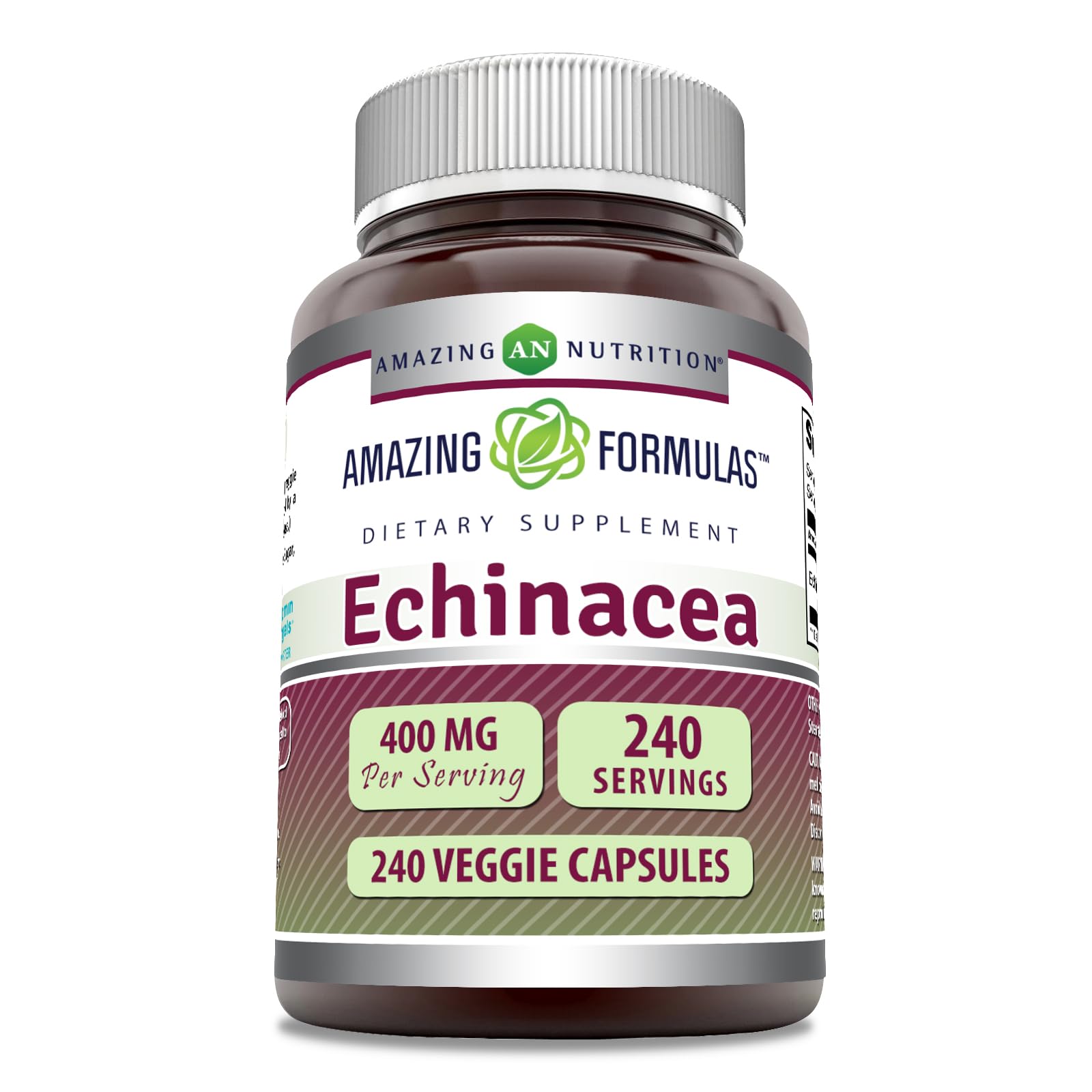Amazing Nutrition Echinacea 400 Mg Supplement bottle front view