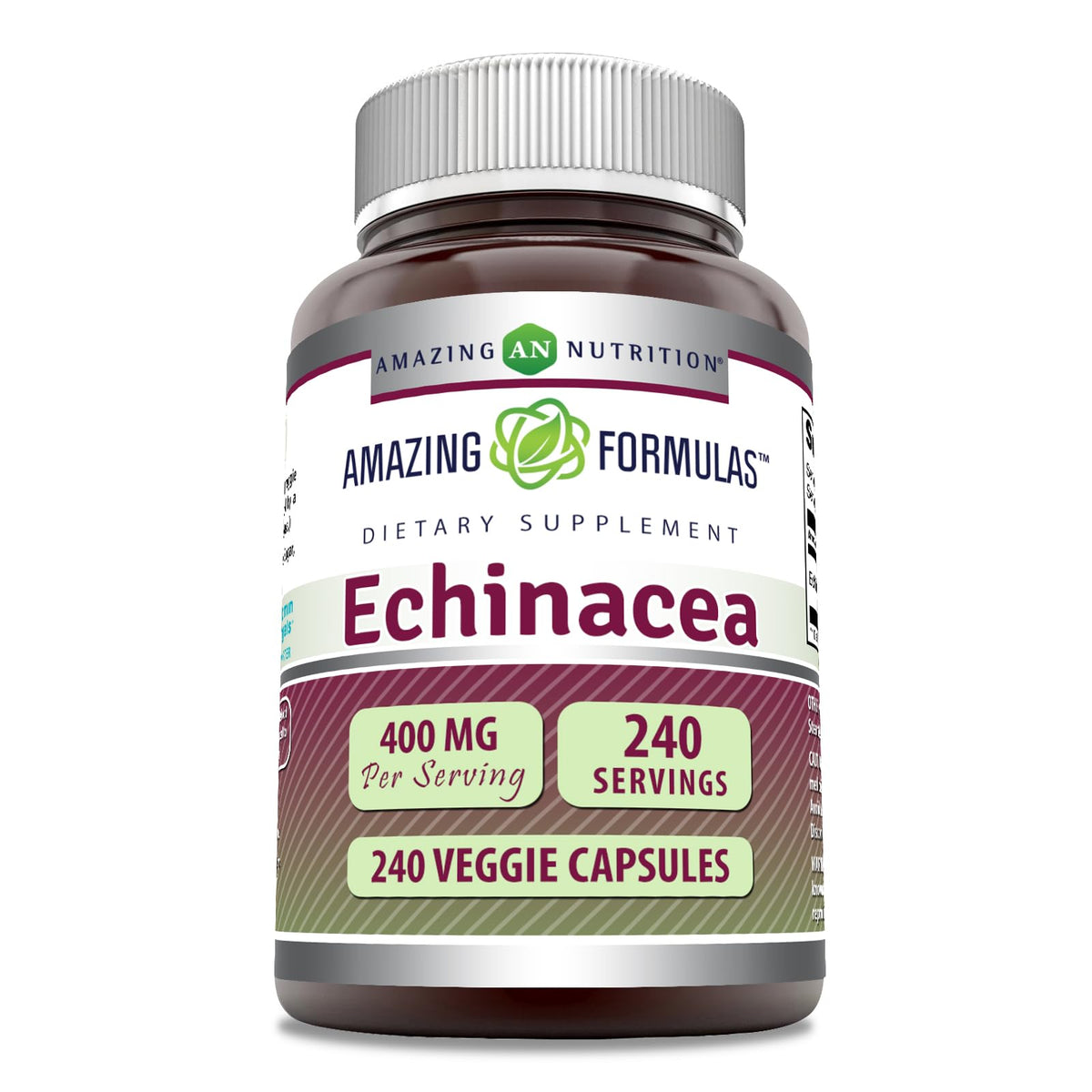Amazing Nutrition Echinacea 400 Mg Supplement bottle front view