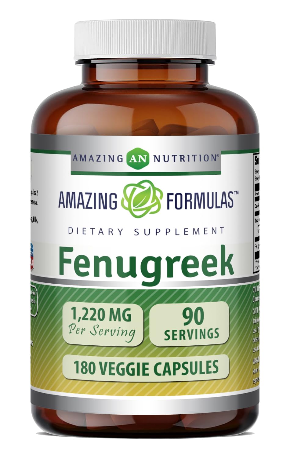 Amazing Nutrition Fenugreek Seed Supplement bottle front view