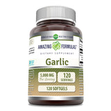 Amazing Nutrition Garlic Oil Supplement 5000mg front view of bottle