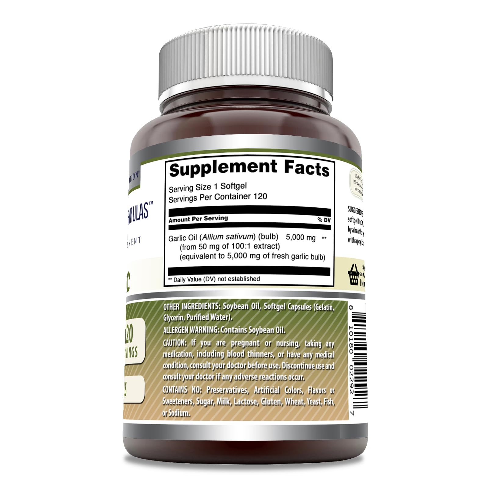 Amazing Nutrition Garlic Oil Supplement 5000mg softgel close-up