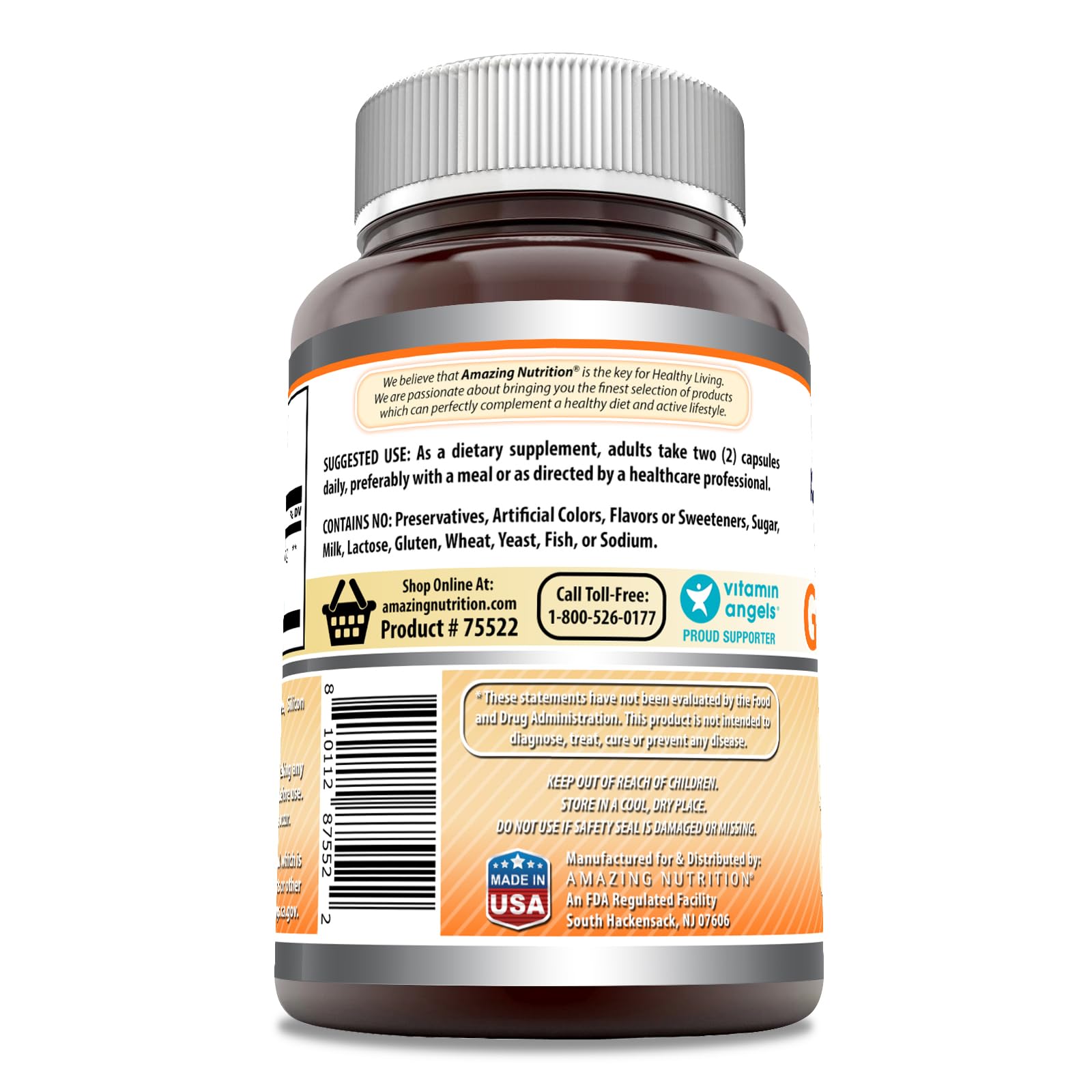Amazing Nutrition Ginger Root Supplement 1500mg packaging