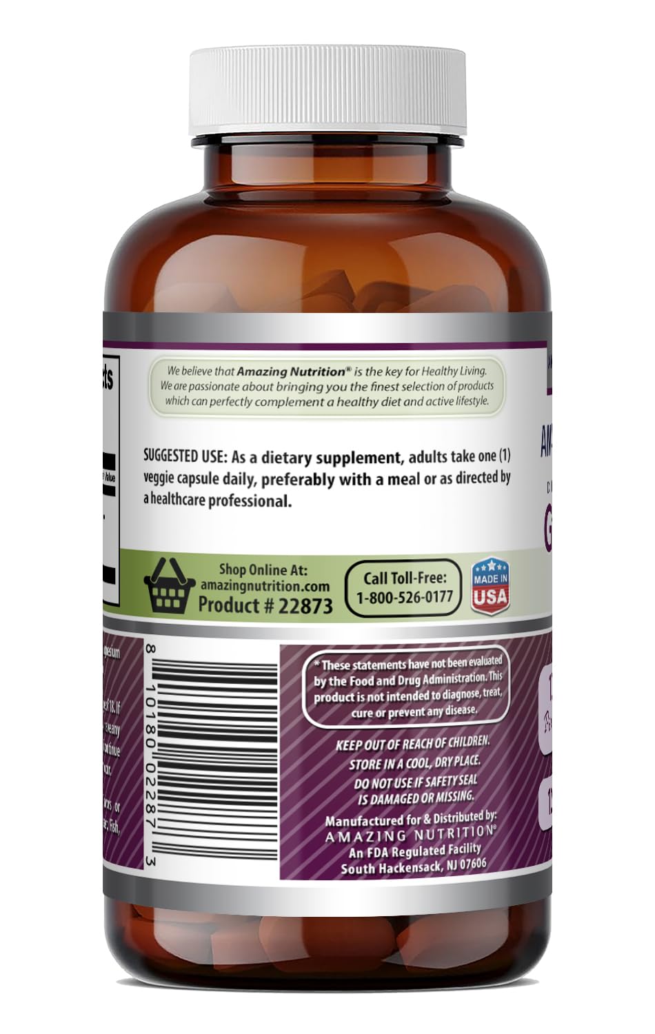 Amazing Nutrition Grape Seed Extract bottle with a white background