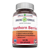 Amazing Nutrition Hawthorn Berries 565mg capsules bottle with label