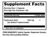 Amazing Nutrition Hyaluronic Acid 200mg Supplement bottle side view