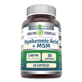 Amazing Nutrition Hyaluronic Acid & MSM Supplement 1000mg front view