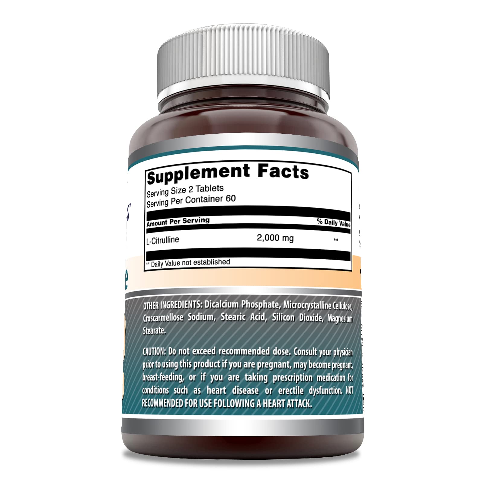 Amazing Nutrition L Citrulline 2000mg 120 Tablets bottle with label