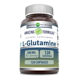 Amazing Nutrition L-Glutamine 500mg supplement bottle front view