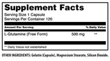 Amazing Nutrition L-Glutamine 500mg supplement ingredients list