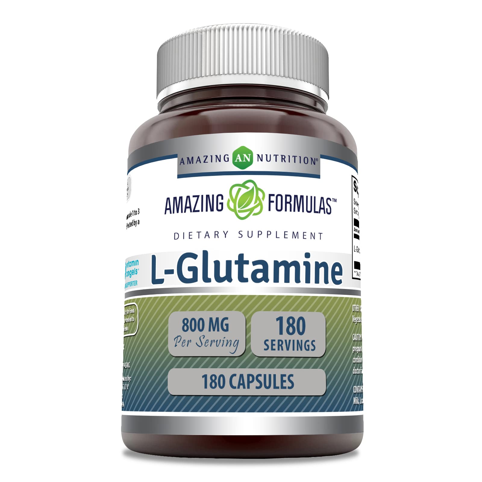 Amazing Nutrition L-Glutamine 800 Mg Supplement front view