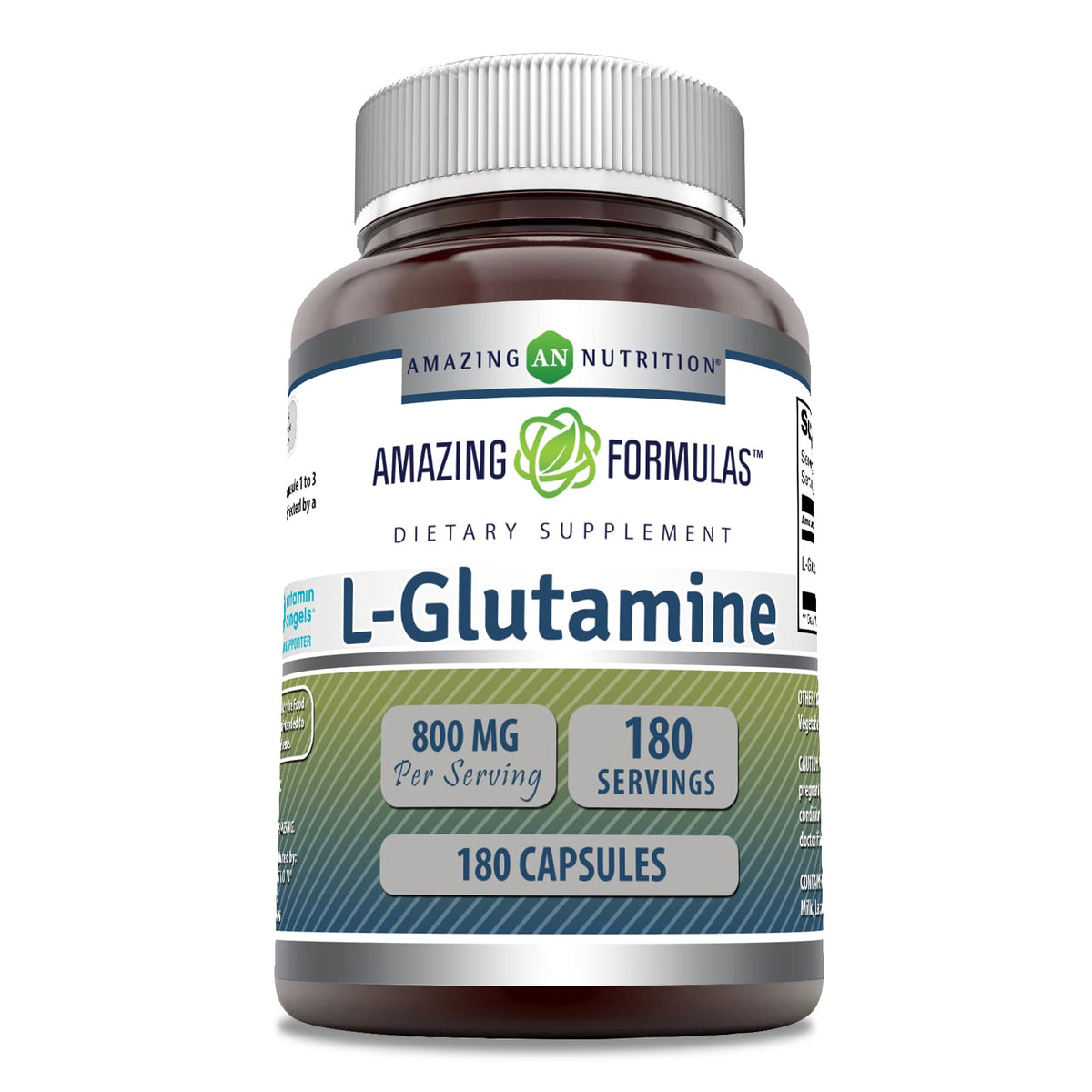 Amazing Nutrition L-Glutamine 800 Mg Supplement front view