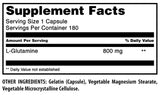 Amazing Nutrition L-Glutamine 800 Mg Supplement label details