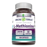 Amazing Nutrition L-Methionine 1000 Mg Supplement bottle front view