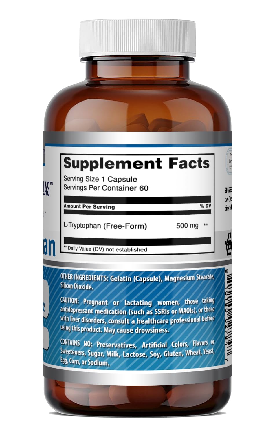 Amazing Nutrition L-Tryptophan Supplement with measuring spoon
