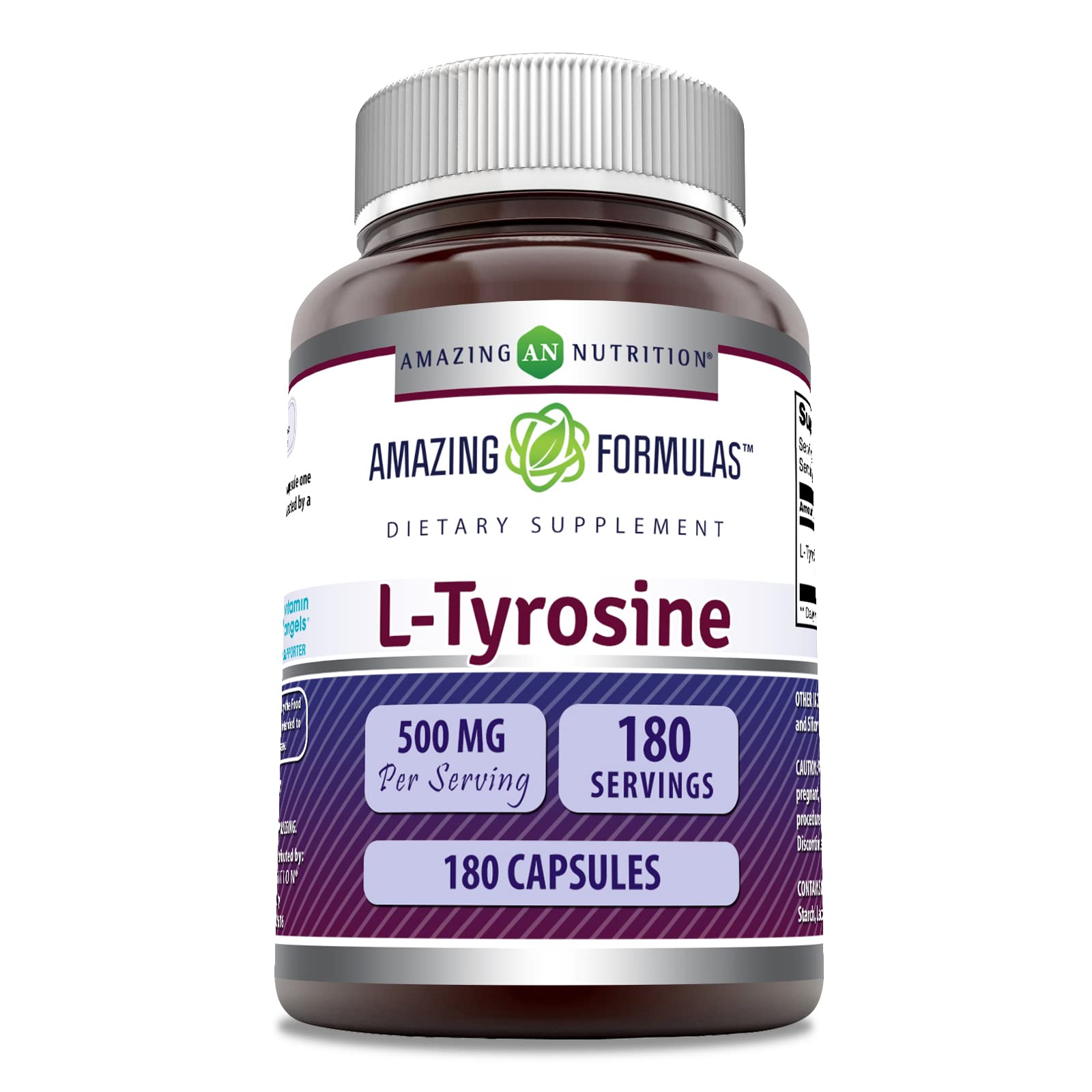 Amazing Nutrition L-Tyrosine 500 Mg supplement front view