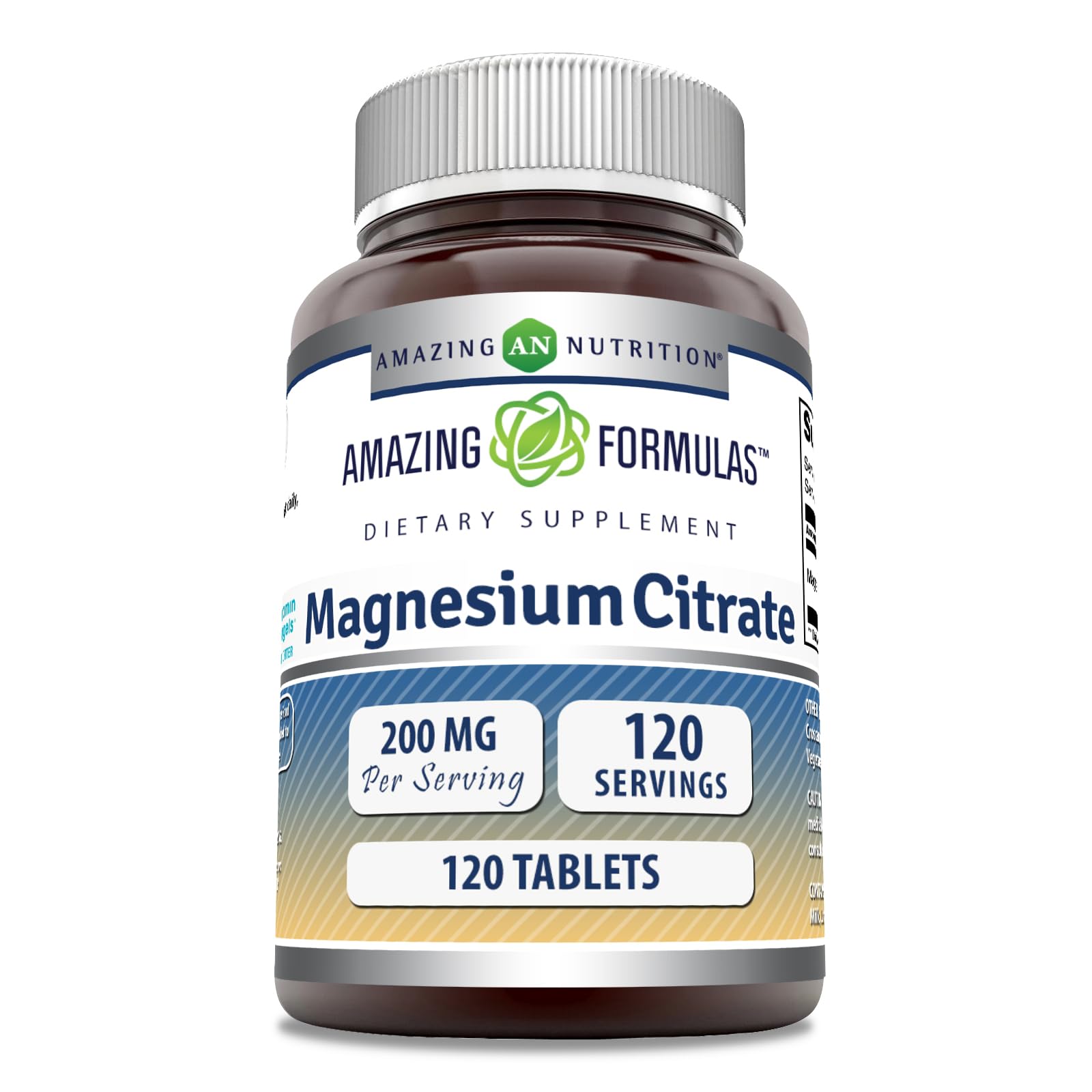 Amazing Nutrition Magnesium Citrate Supplement 200mg front view