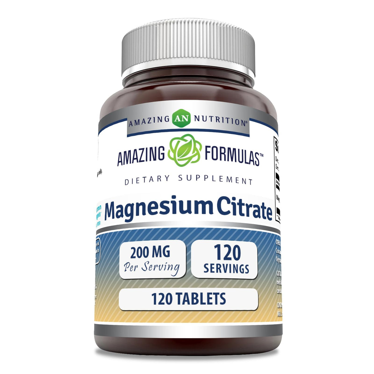 Amazing Nutrition Magnesium Citrate Supplement 200mg front view