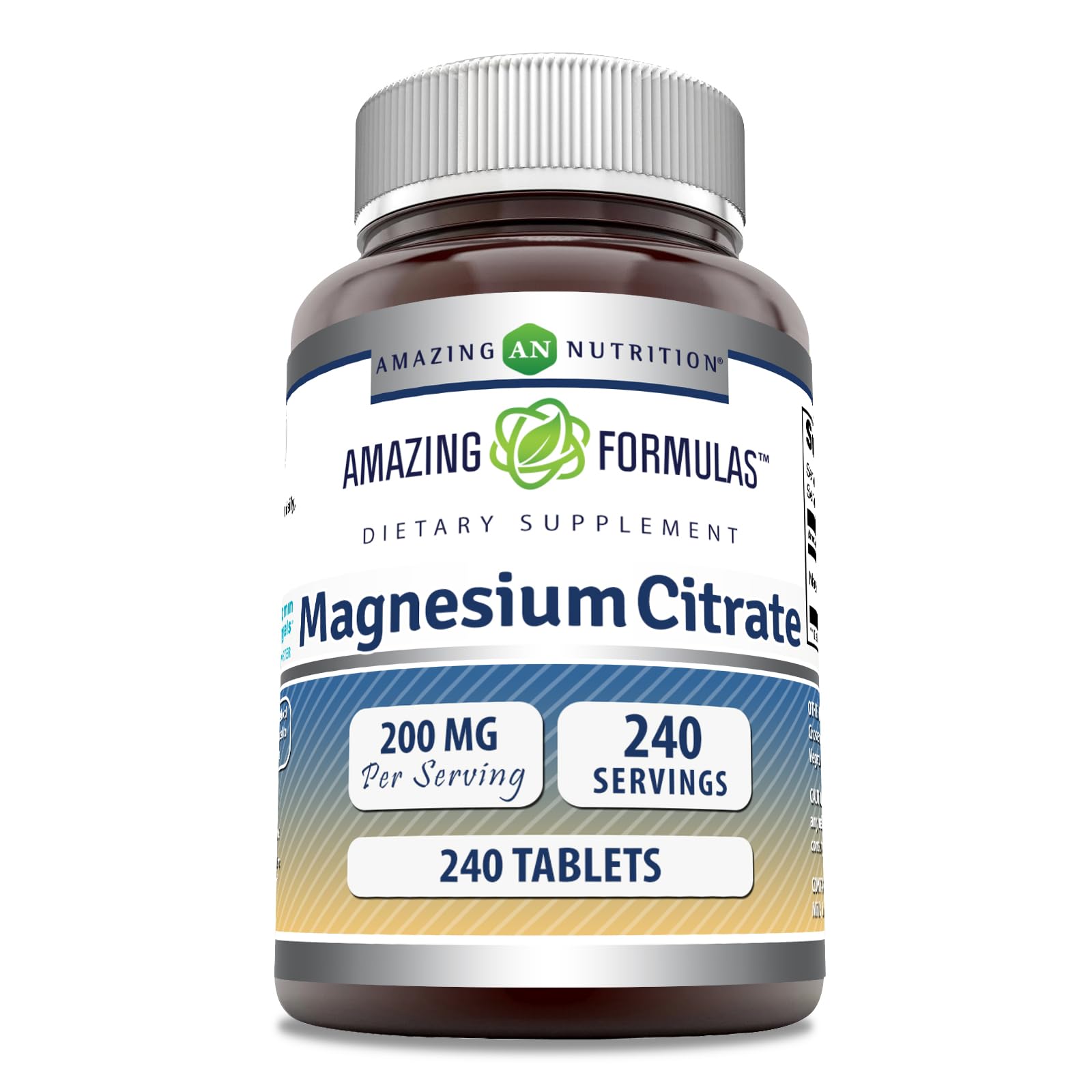 Amazing Nutrition Magnesium Citrate Supplement 200mg front view