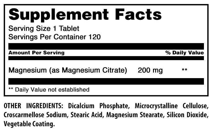 Amazing Nutrition Magnesium Citrate Supplement 200mg packaging
