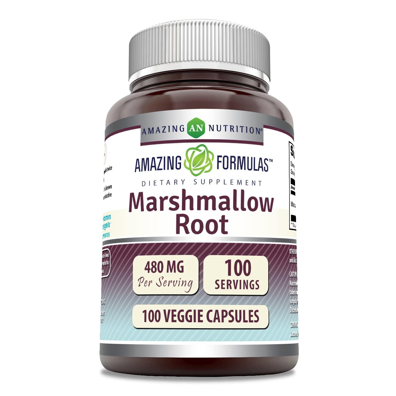 Amazing Nutrition Marshmallow Root Supplement bottle front view