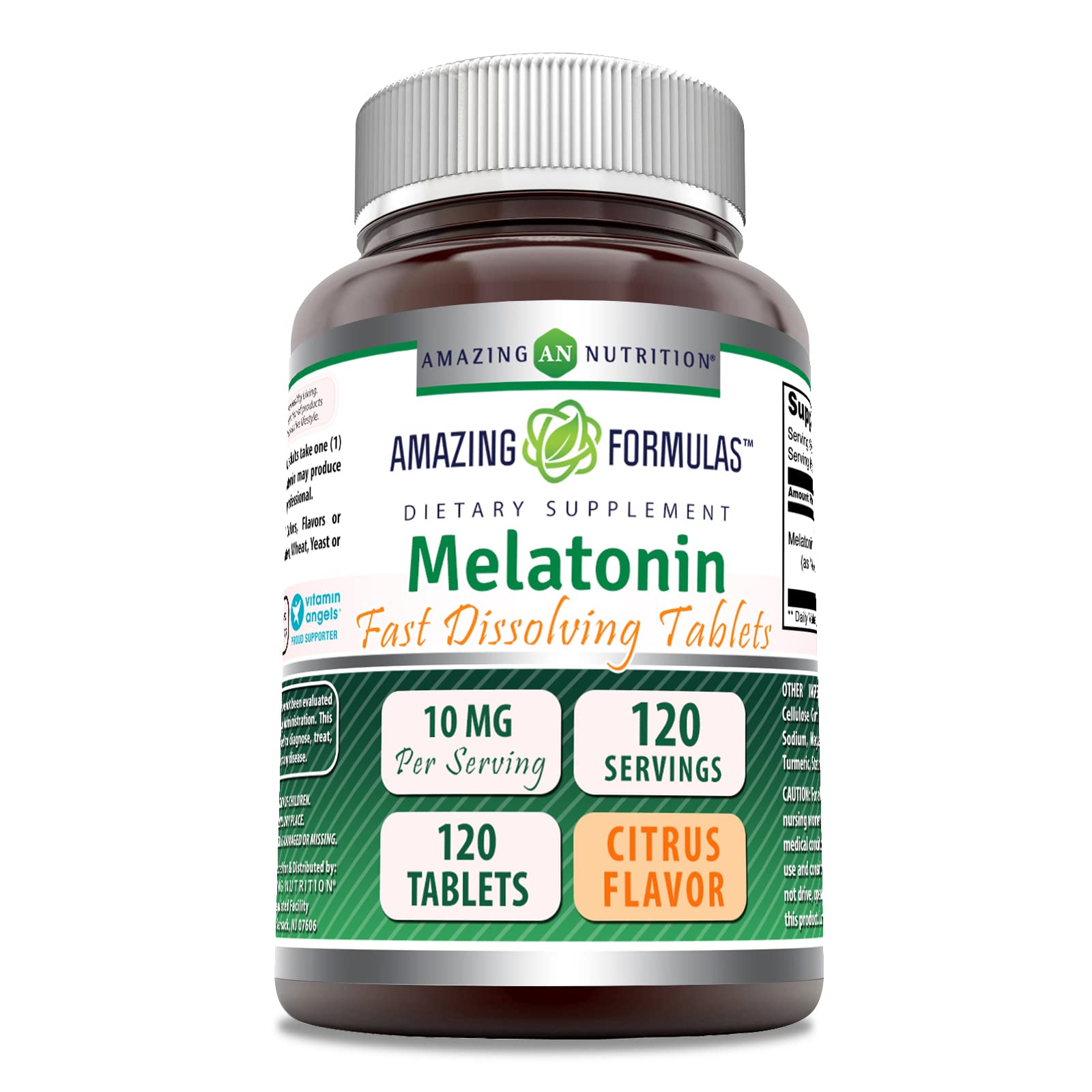 Amazing Nutrition Melatonin 10 Mg fast dissolving tablets front view