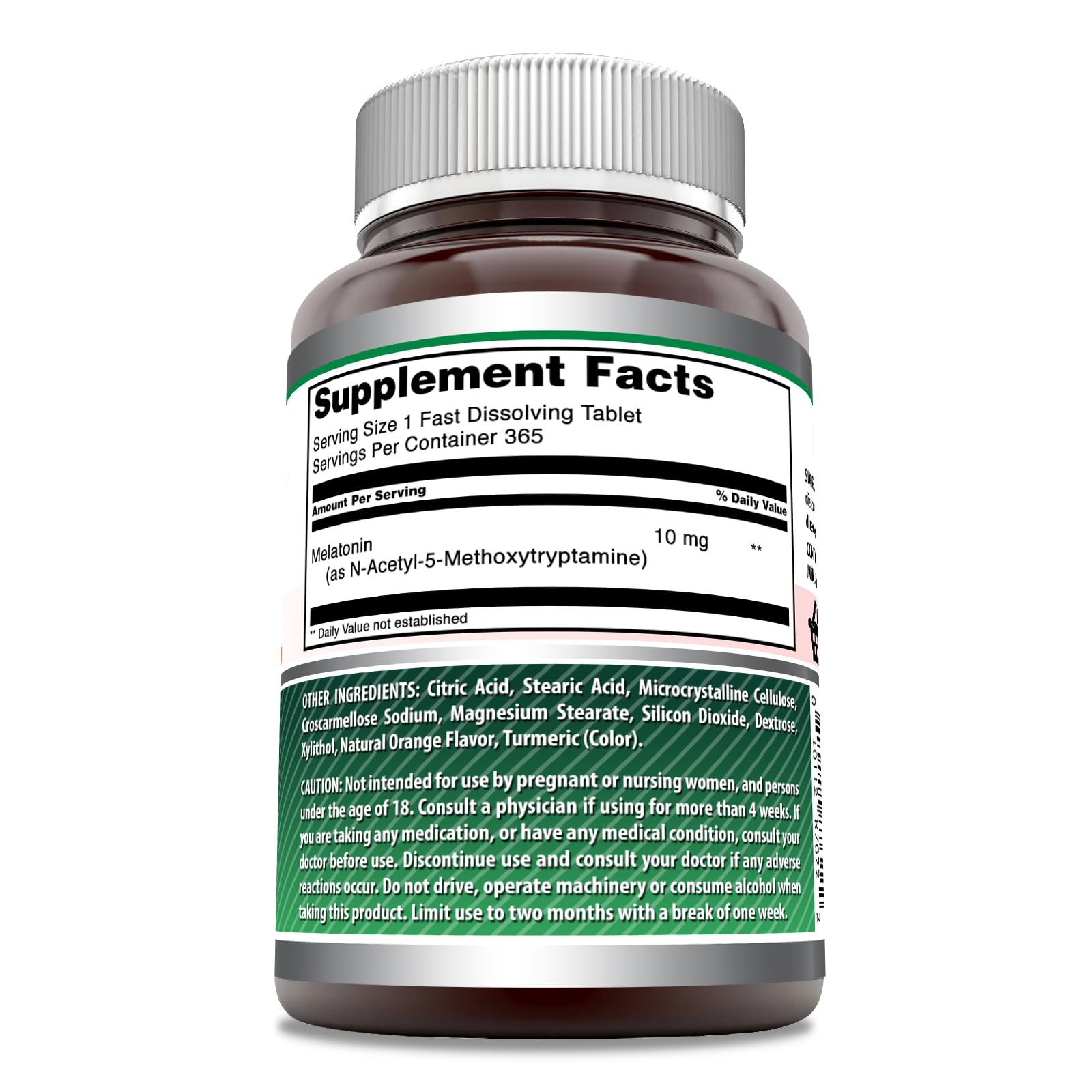 Amazing Nutrition Melatonin 10 Mg fast dissolving tablets side view