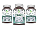 Amazing Nutrition Melatonin 10 Mg + L-Theanine 5.5 Mg Supplement front view