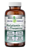Amazing Nutrition Melatonin 10mg + L-Theanine 5.5mg Supplement front view