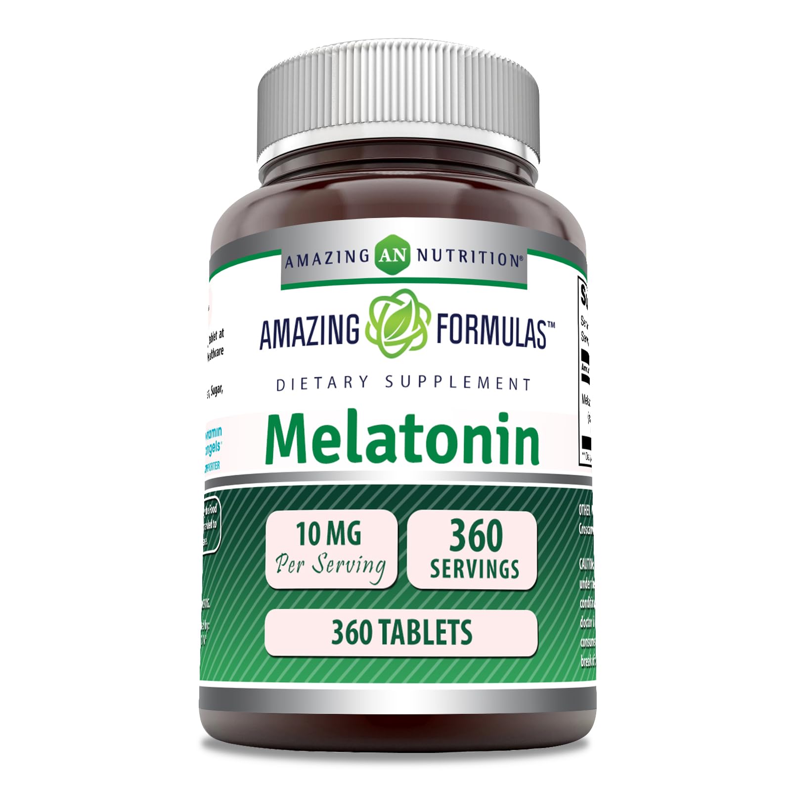Amazing Nutrition Melatonin 10mg Sleep Supplement bottle front view