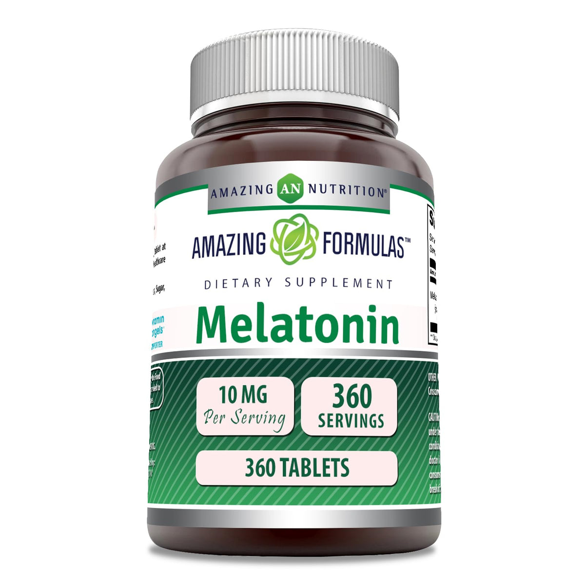 Amazing Nutrition Melatonin 10mg Sleep Supplement bottle front view