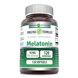 Amazing Nutrition Melatonin 10mg Softgel Supplement front view