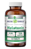 Amazing Nutrition Melatonin 10mg Supplement Tablets front view