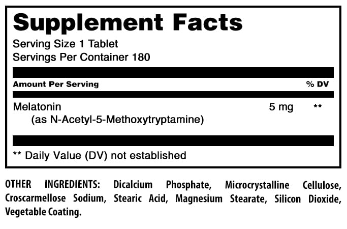 Amazing Nutrition Melatonin 5mg Supplement bottle with dosage information