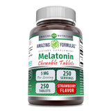 Amazing Nutrition Melatonin Chewable Supplement 5mg 250 Tablets front view