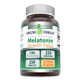 Amazing Nutrition Melatonin Chewable Supplement 5mg Citrus front view