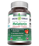 Amazing Nutrition Melatonin Chewable Tablets 250 count strawberry flavour front view