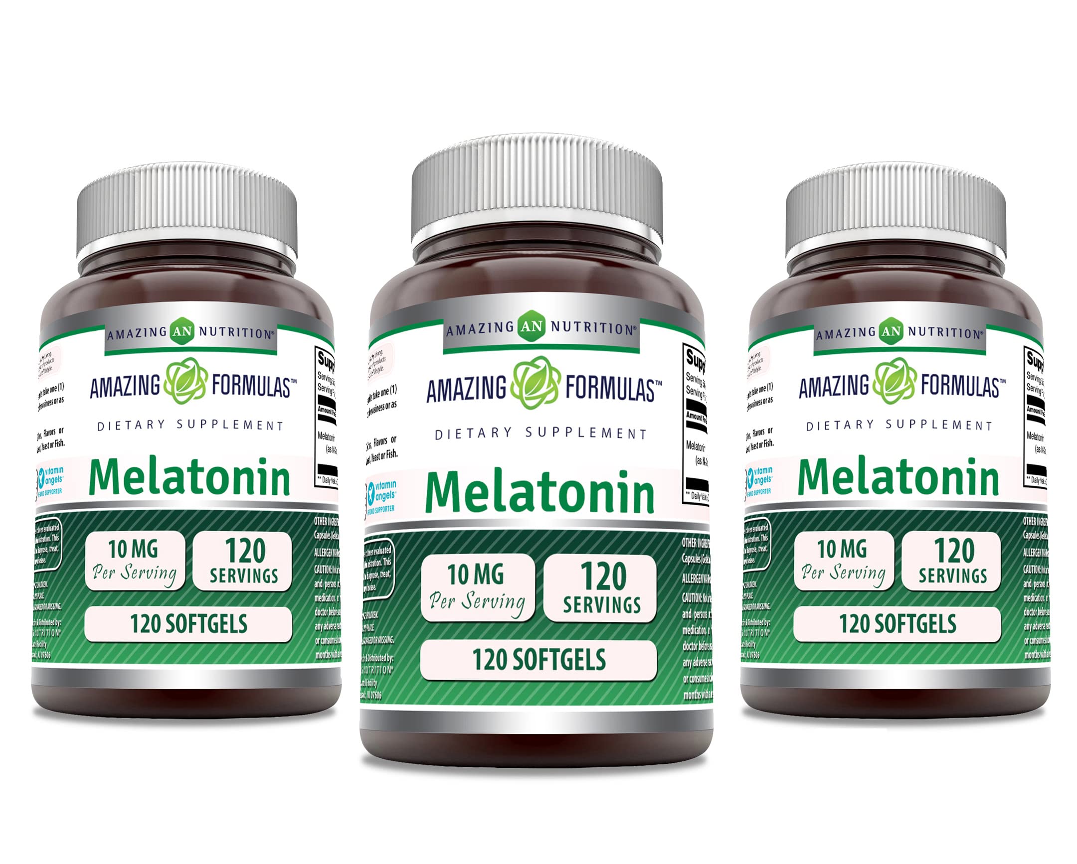 Amazing Nutrition Melatonin Softgels 10mg front view