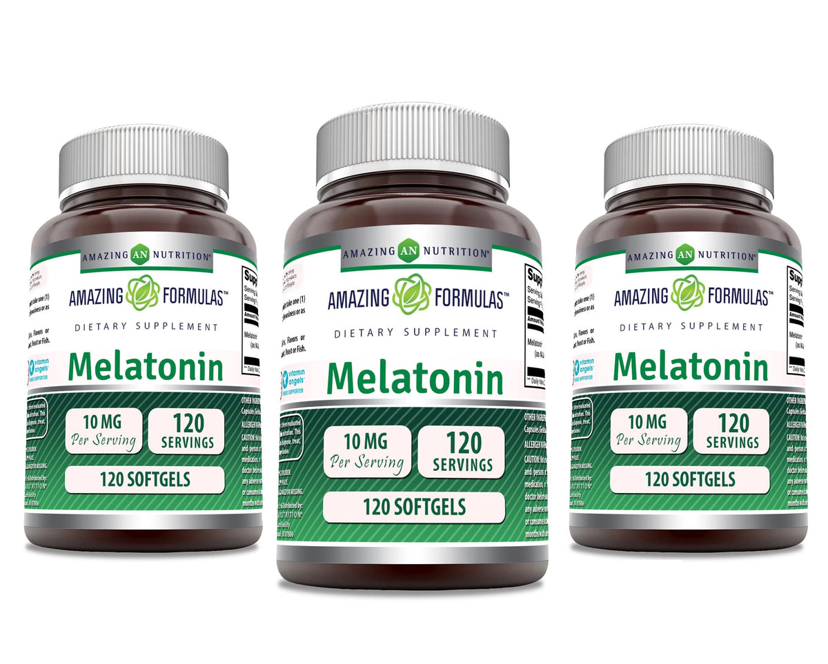 Amazing Nutrition Melatonin Softgels 10mg front view