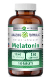 Amazing Nutrition Melatonin Supplement 180 tablets front view