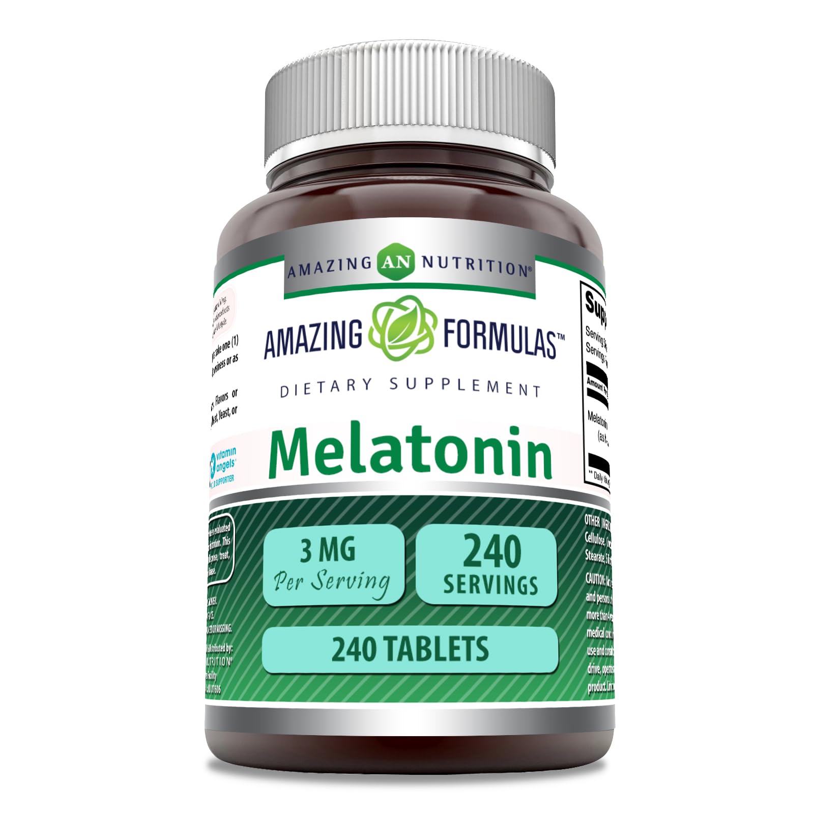 Amazing Nutrition Melatonin Supplement 240 tablets front view