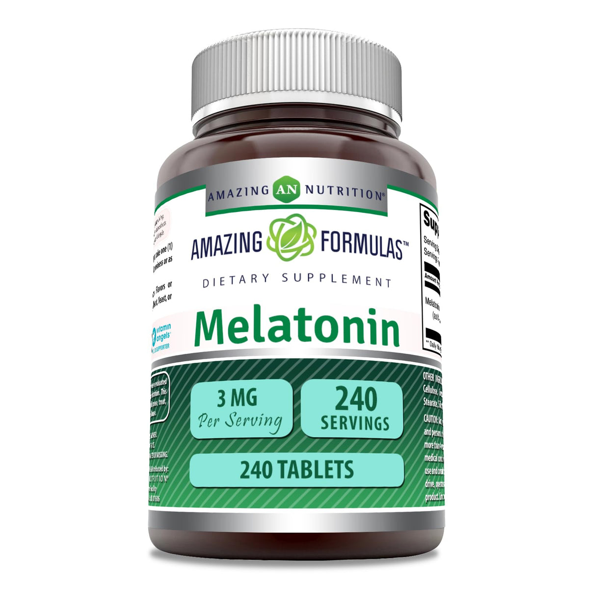Amazing Nutrition Melatonin Supplement 240 tablets front view